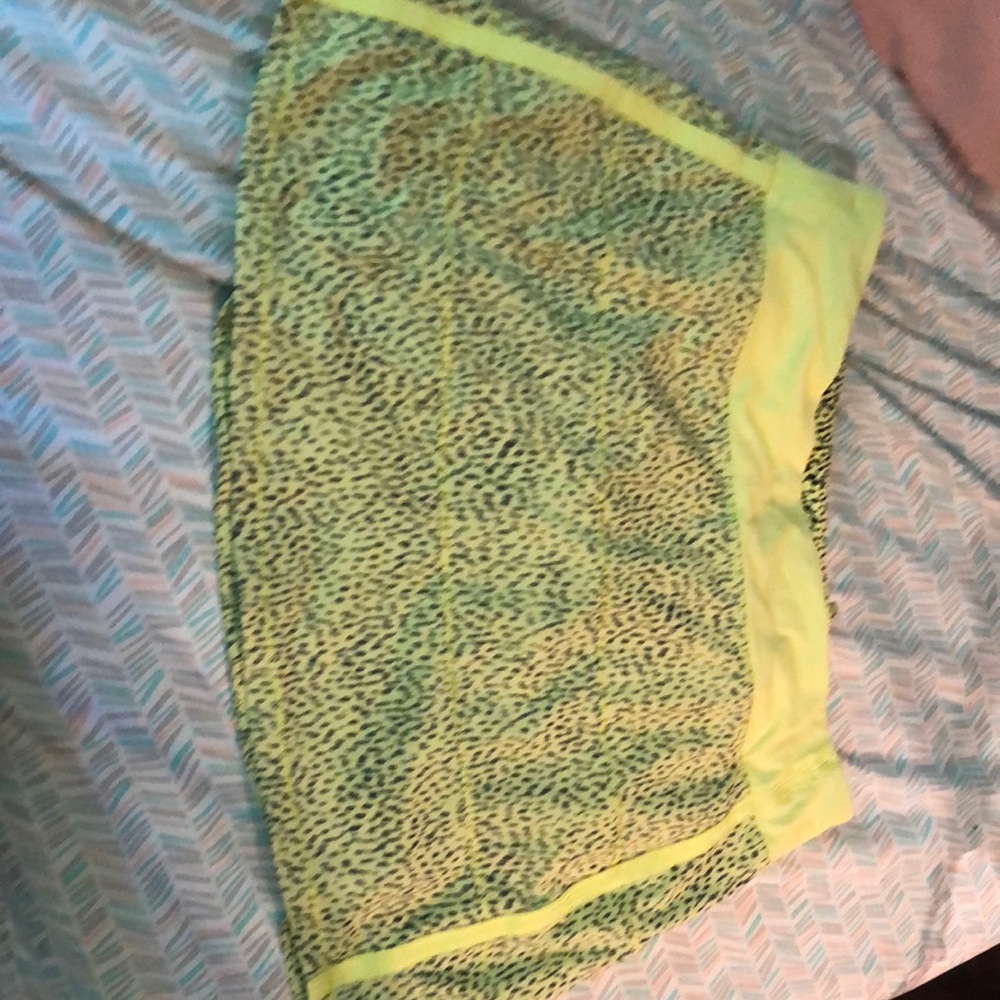Worn only once - size 8 tall - Lululemon yellow athletic skirt